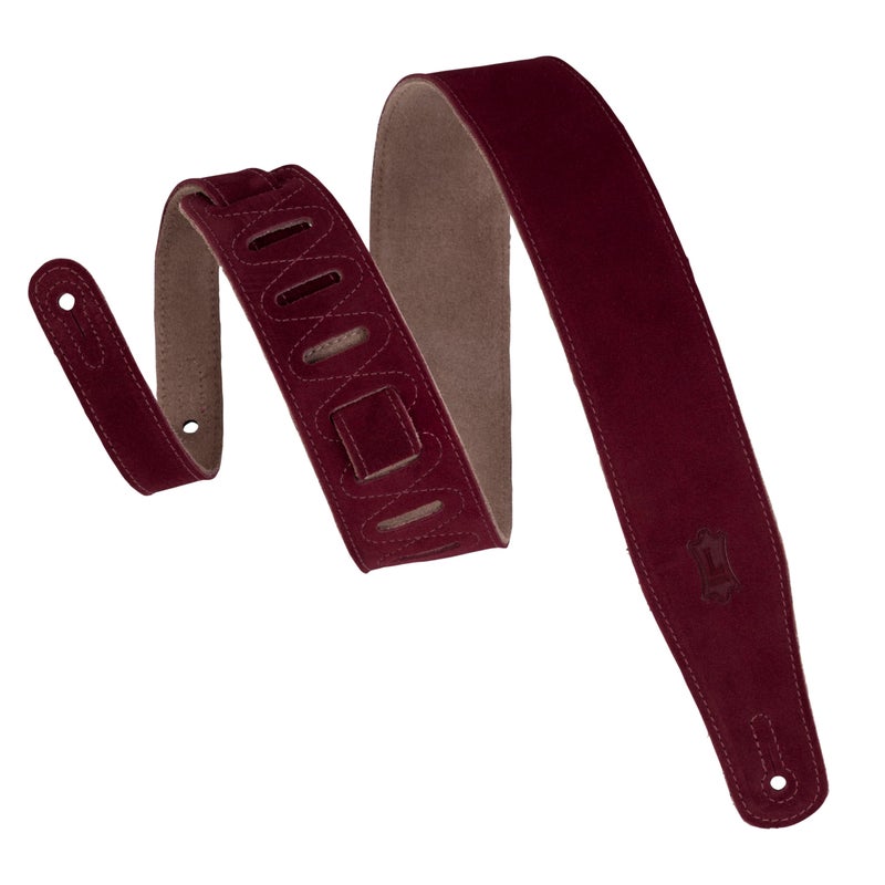 Levy's Leathers 2 1/2" Suede Leather Strap,Burgundy - Image 1